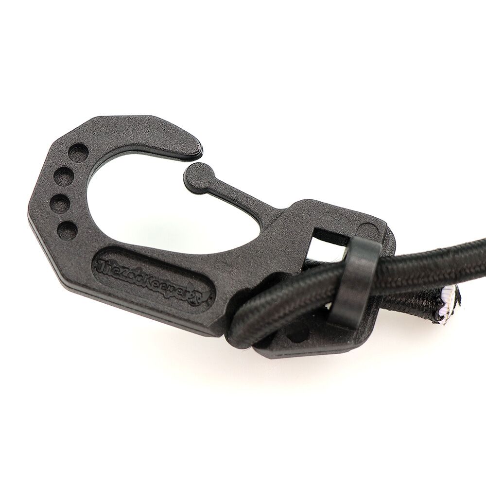 Use bungee cords to attach the Zookeeper Pet Barrier