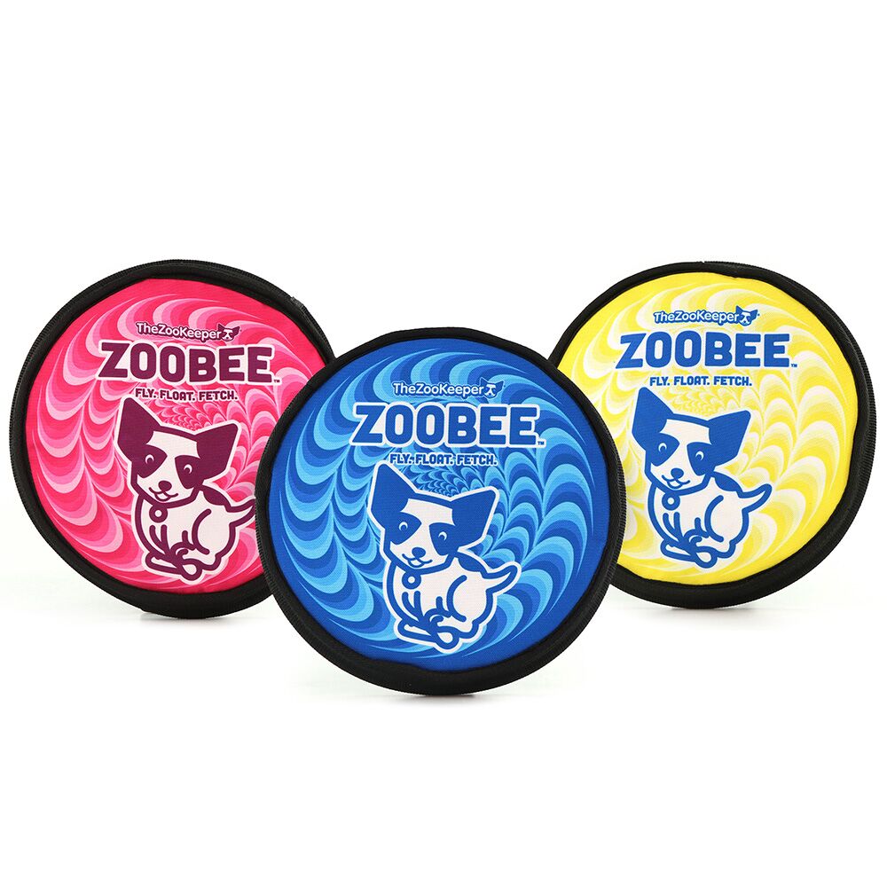 ZooBee Flying Disc Dog Toy. Fly. Float. Fetch.