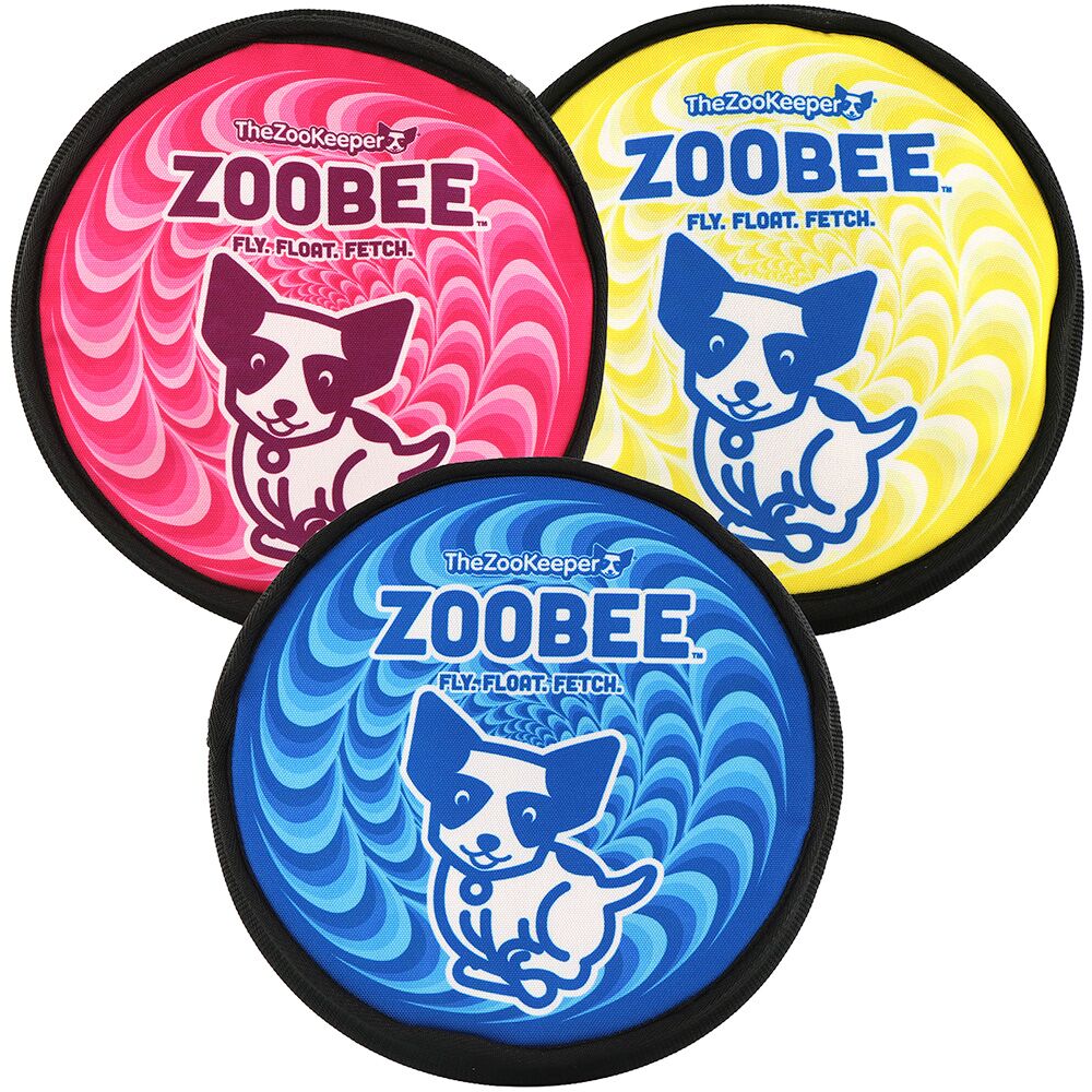 ZooBee Flying Disc Dog Toy. Fly. Float. Fetch.