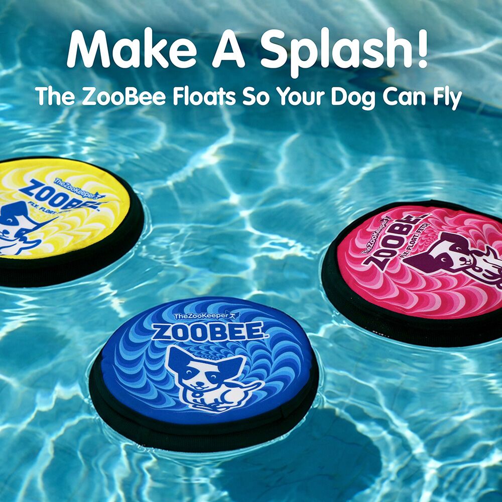 ZooBee Flying Disc Dog Toy. Fly. Float. Fetch. Floats on water
